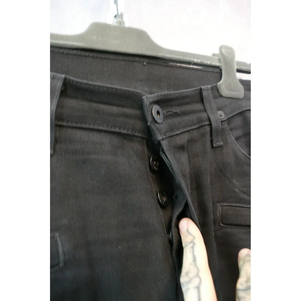 Hudson Blinder Biker Moto Jean Black Slim Fit Jeans 36x34 Moto Style Denim Pants
